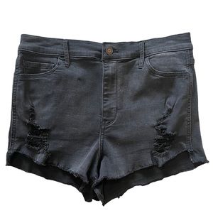 Hollister Ultra High-rise Distressed Black Vintage Short- 13/31